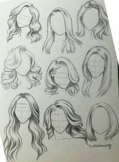 como desenhar cabelo feminino?